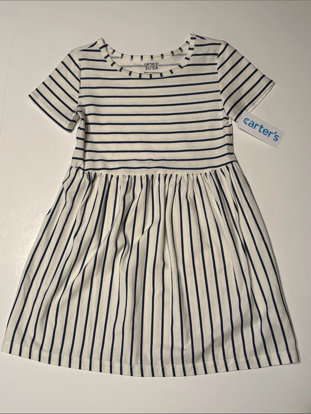 Carter's Toddler Girls Short Sleeve Striped Dress